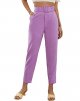 Women's High Waist Suit Pants Belted Crop Pencil Pants with Pockets